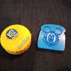 Vintage Ritz Bits Snack Container & Mickey Mouse Sandwich Maker 90's